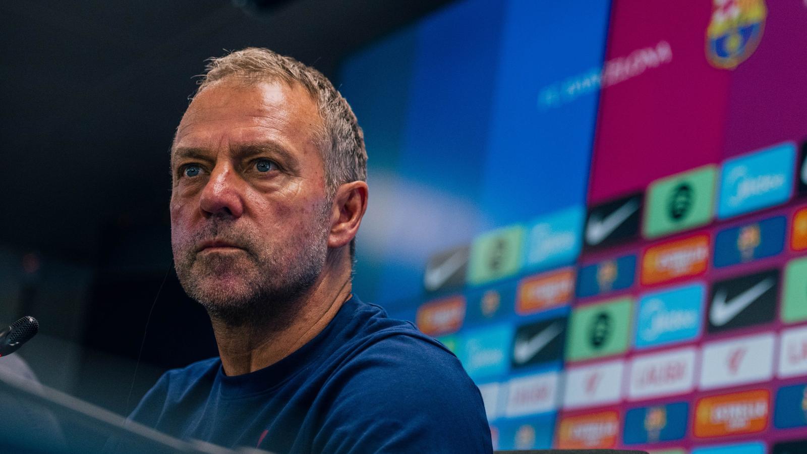 Hansi Flick, in press conference, before the Valencia-Barça