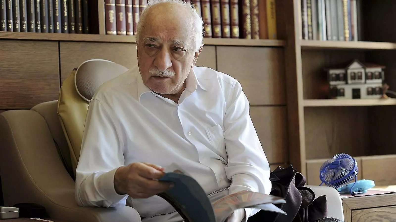 Fethullah Gülen en una imatge del 2013 al seu domicili de Saylorsburg, a l’estat nord-americà de Pennsilvània, on viu en un exili voluntari.