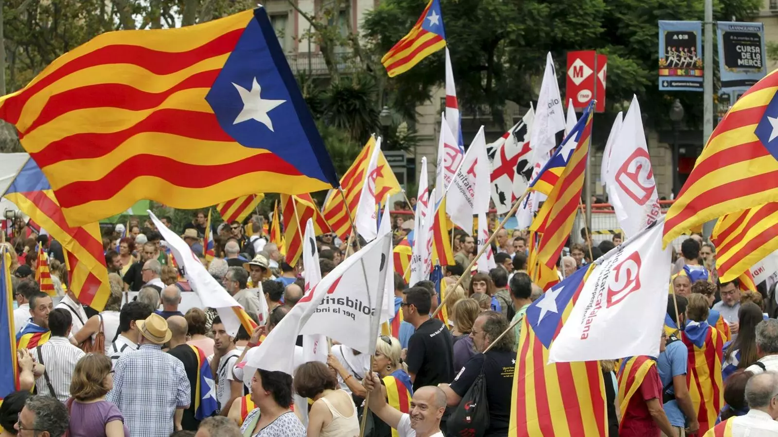 JORNADA REIVINDICATIVA La Diada de l'Onze de Setembre de l'any passat va reunir milers de persones arreu de Catalunya.