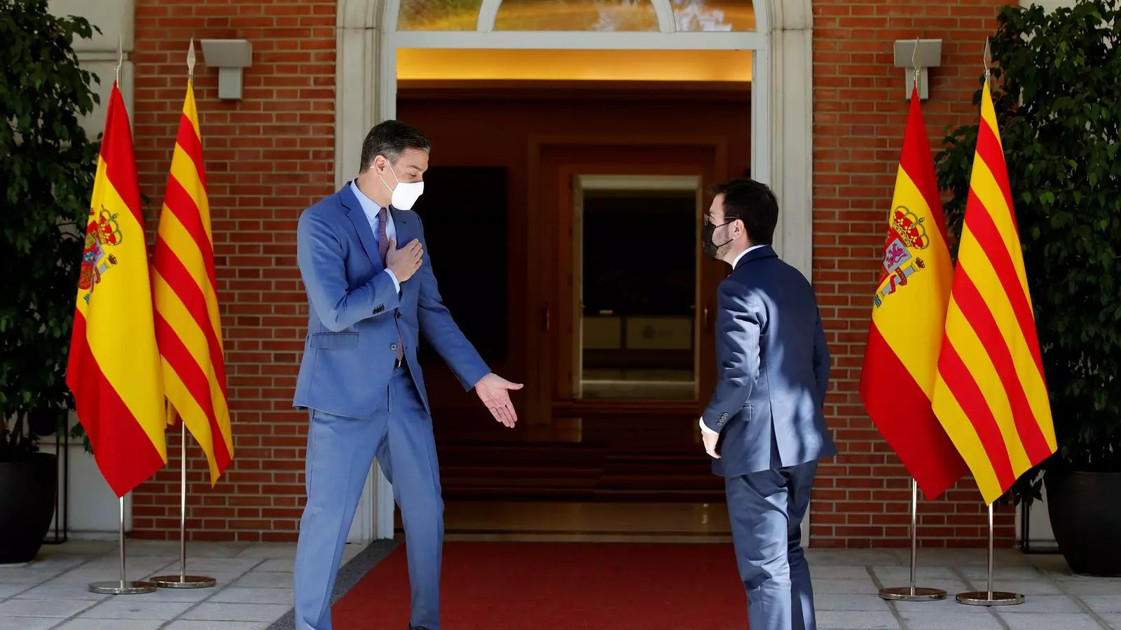 Pedro Sánchez rebia Pere Aragonès a la Moncloa el passat 29 de juny