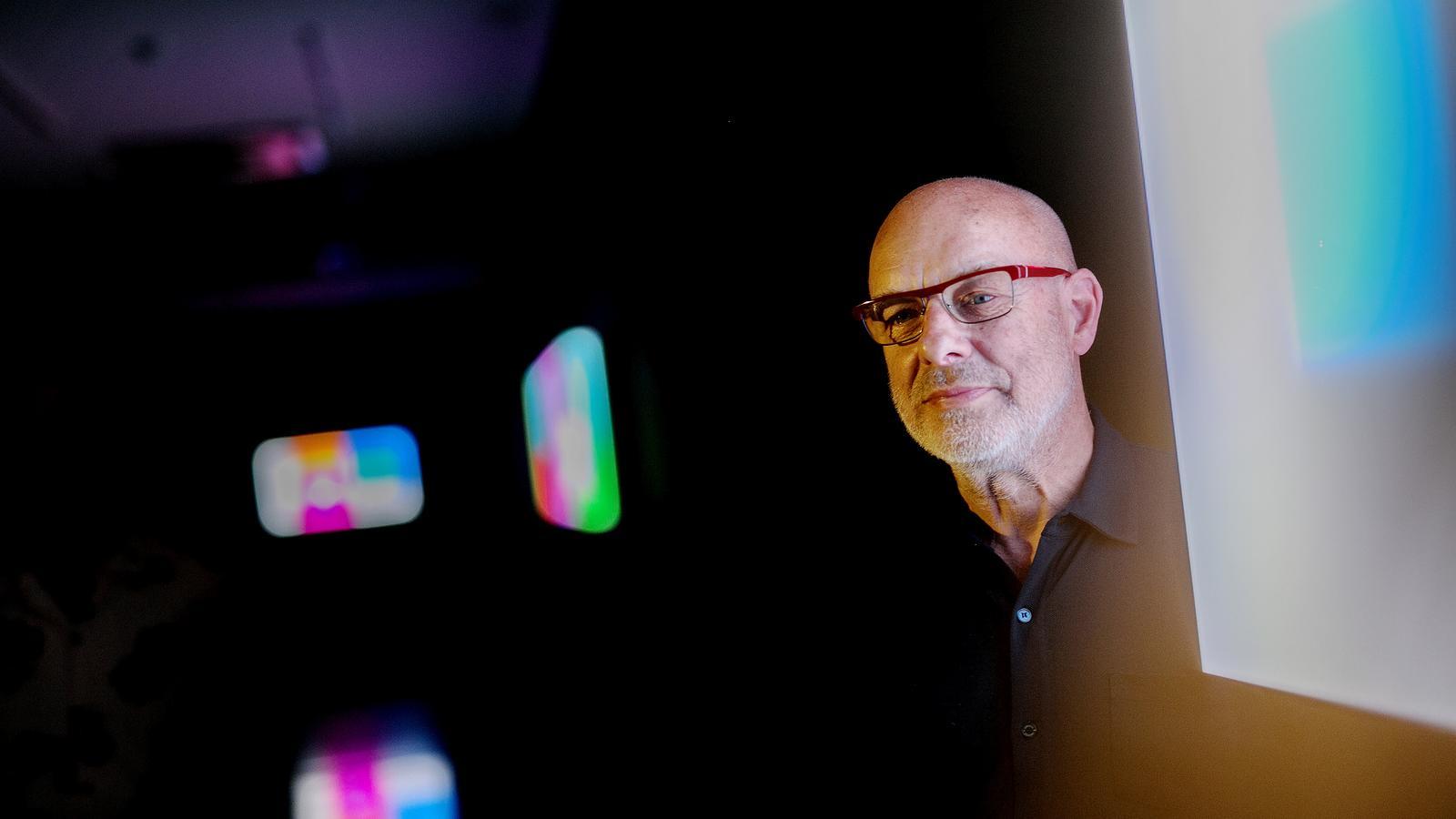 Musician Brian Eno in a file photo at the Santa Monica Arts Center.