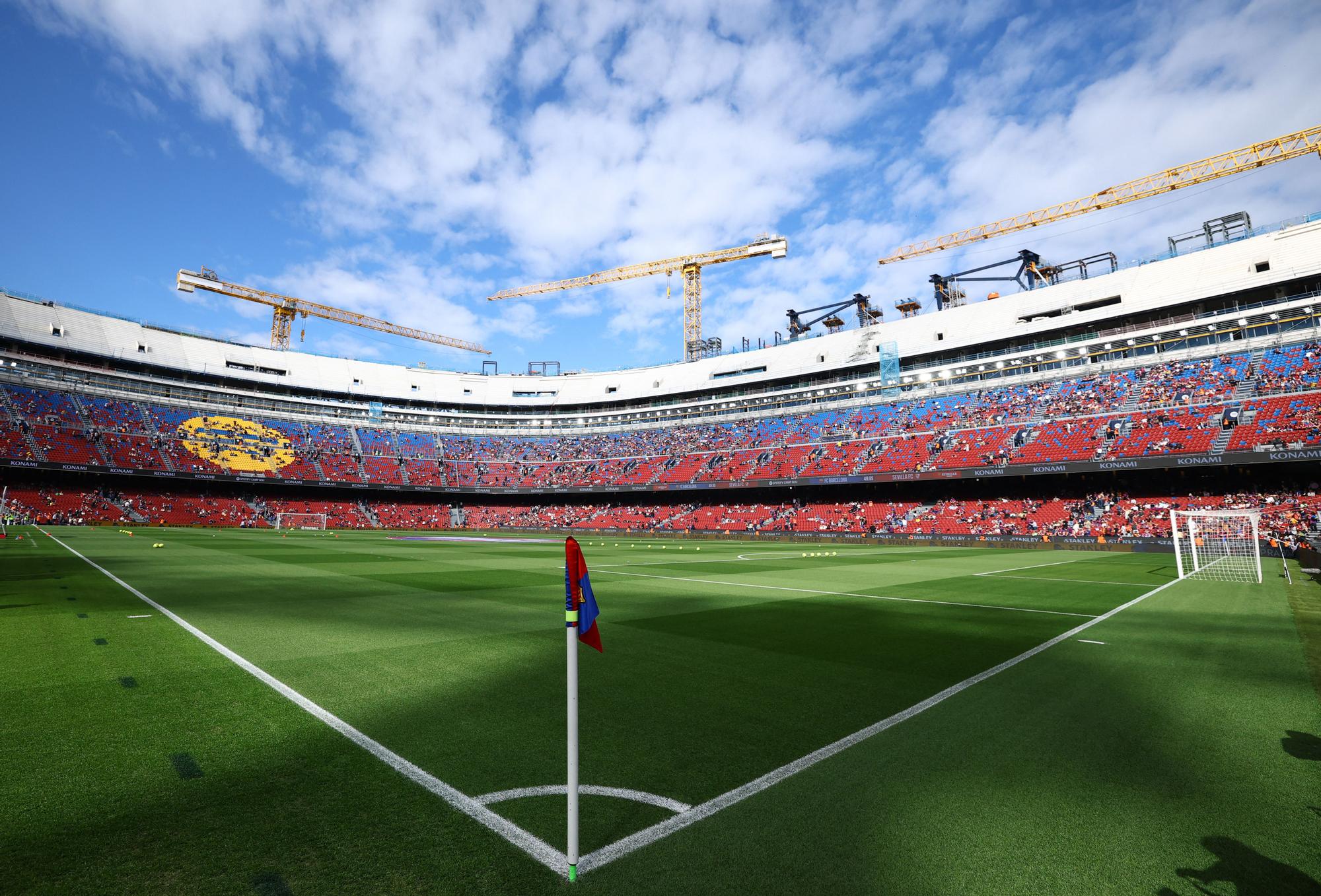 Soccer Football - LaLiga - FC Barcelona v Sevilla - Spotify Camp Nou, Barcelona, Spain - March 15, 2026 General view inside the stadium before the match REUTERS/Albert Gea
