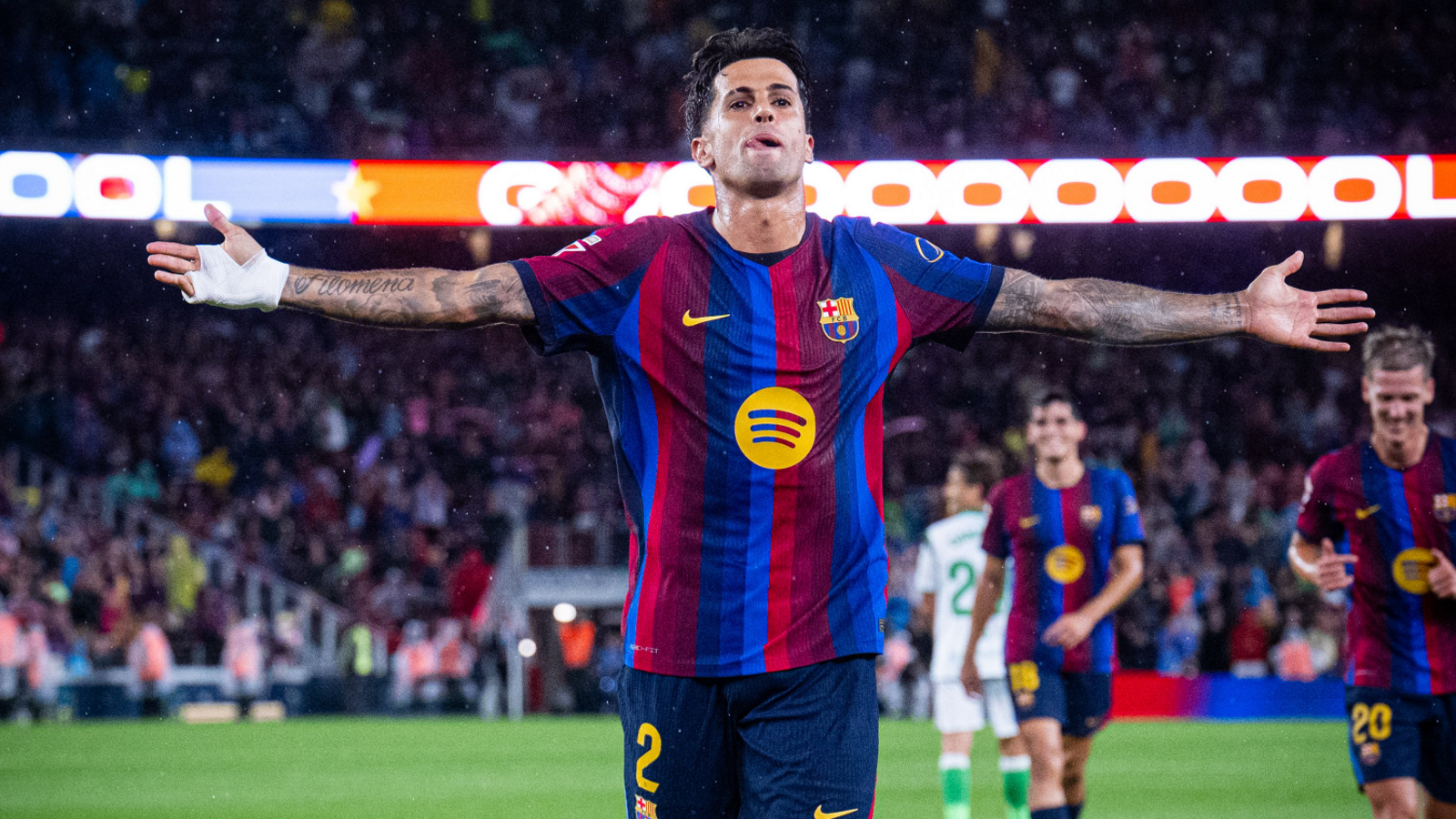 Joao Cancelo, double goalscorer against Racing