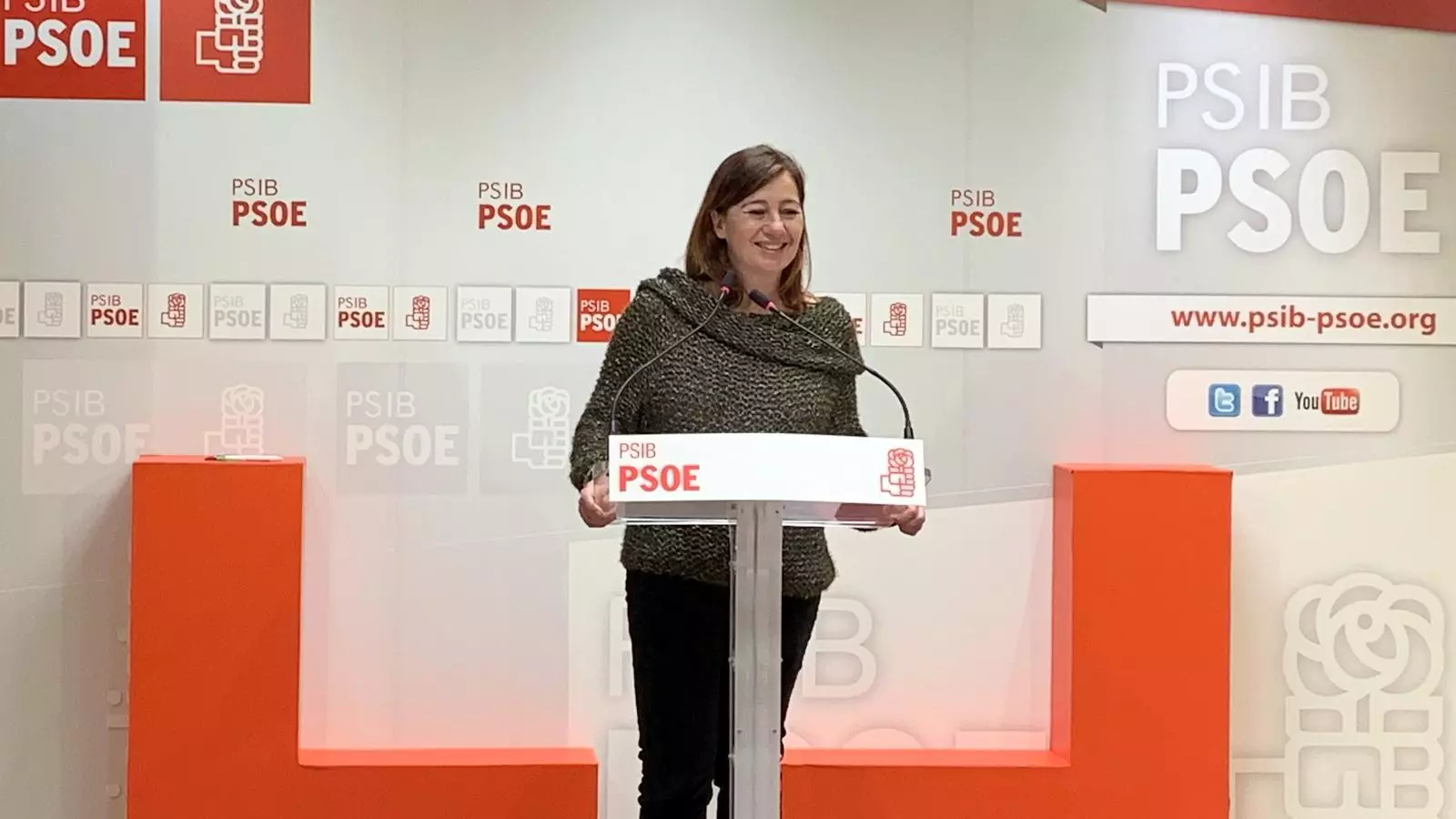 Francina Armengol, durant la presentació de les llistes del PSIB- PSOE.