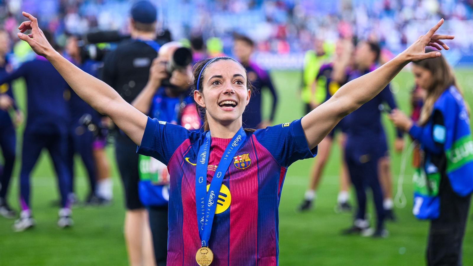 Aitana Bonmatí celebra la cuarta Champions del Barça en Oslo