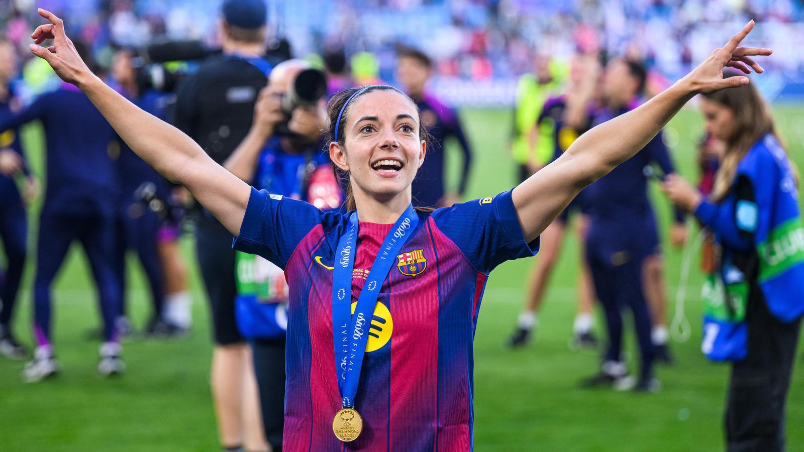 Aitana Bonmatí celebrates Barça's fourth Champions League in Oslo