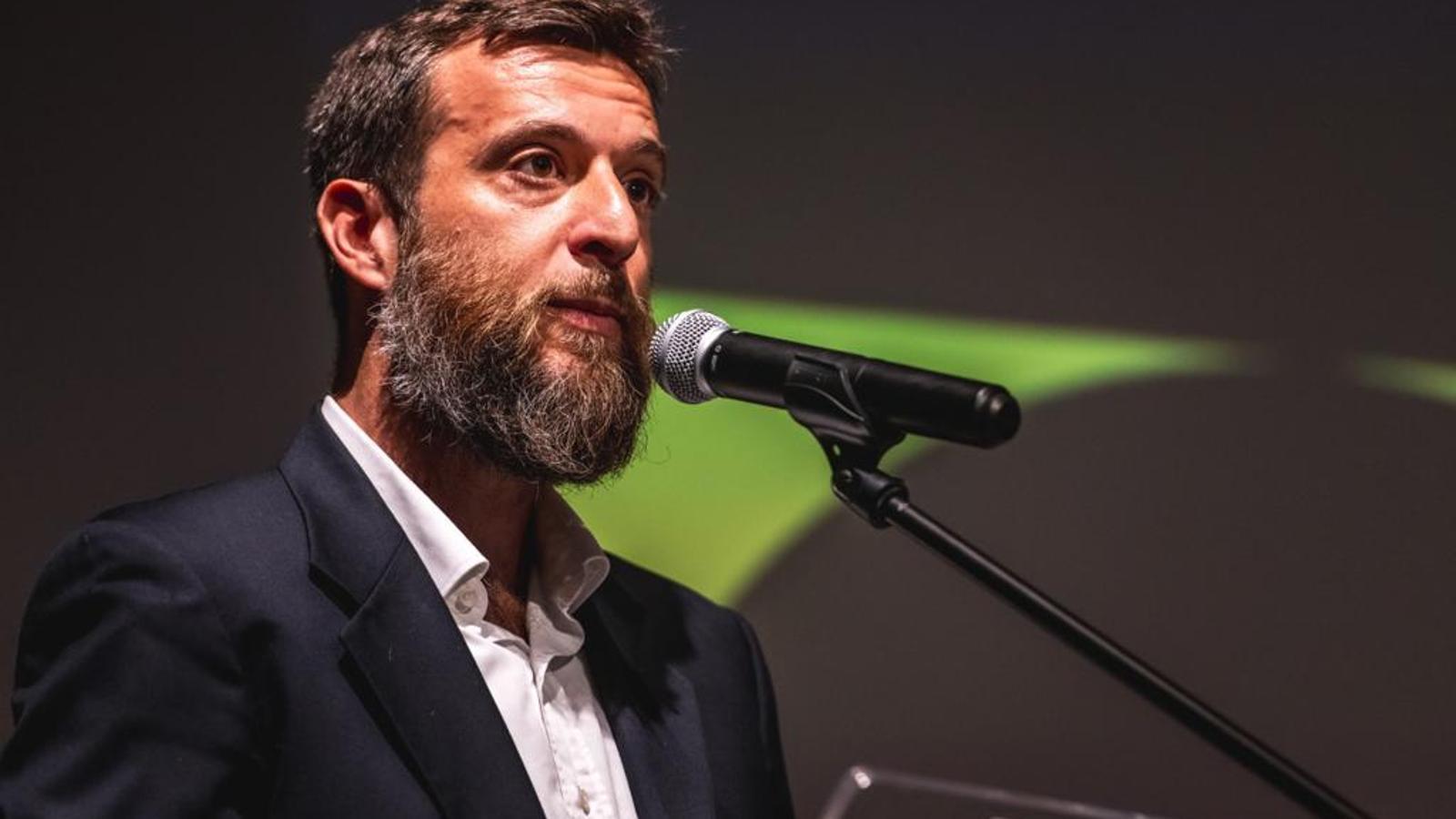 Carlo Greppi during a conference