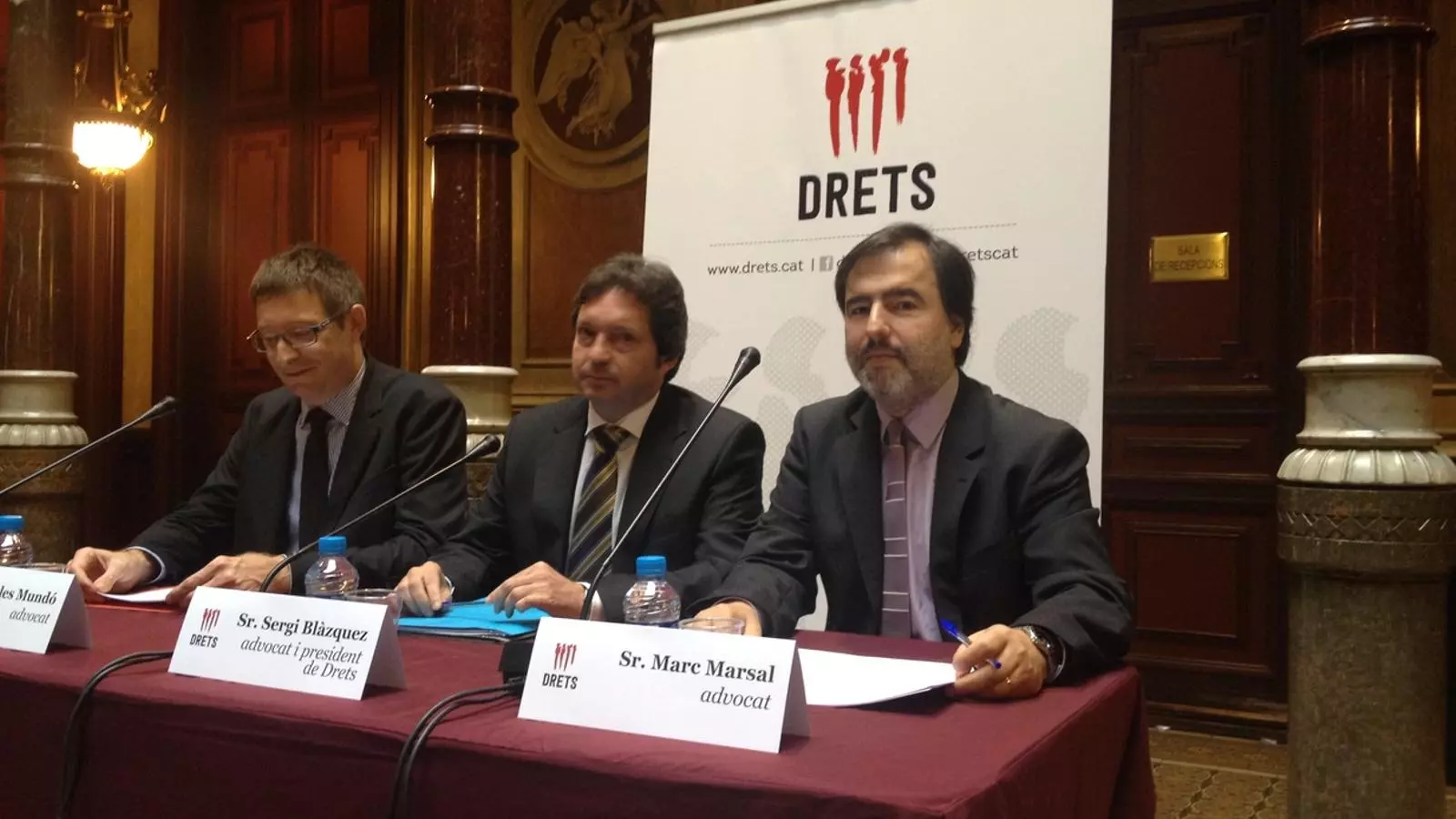 Els promotors de Drets, el dia de la presentació