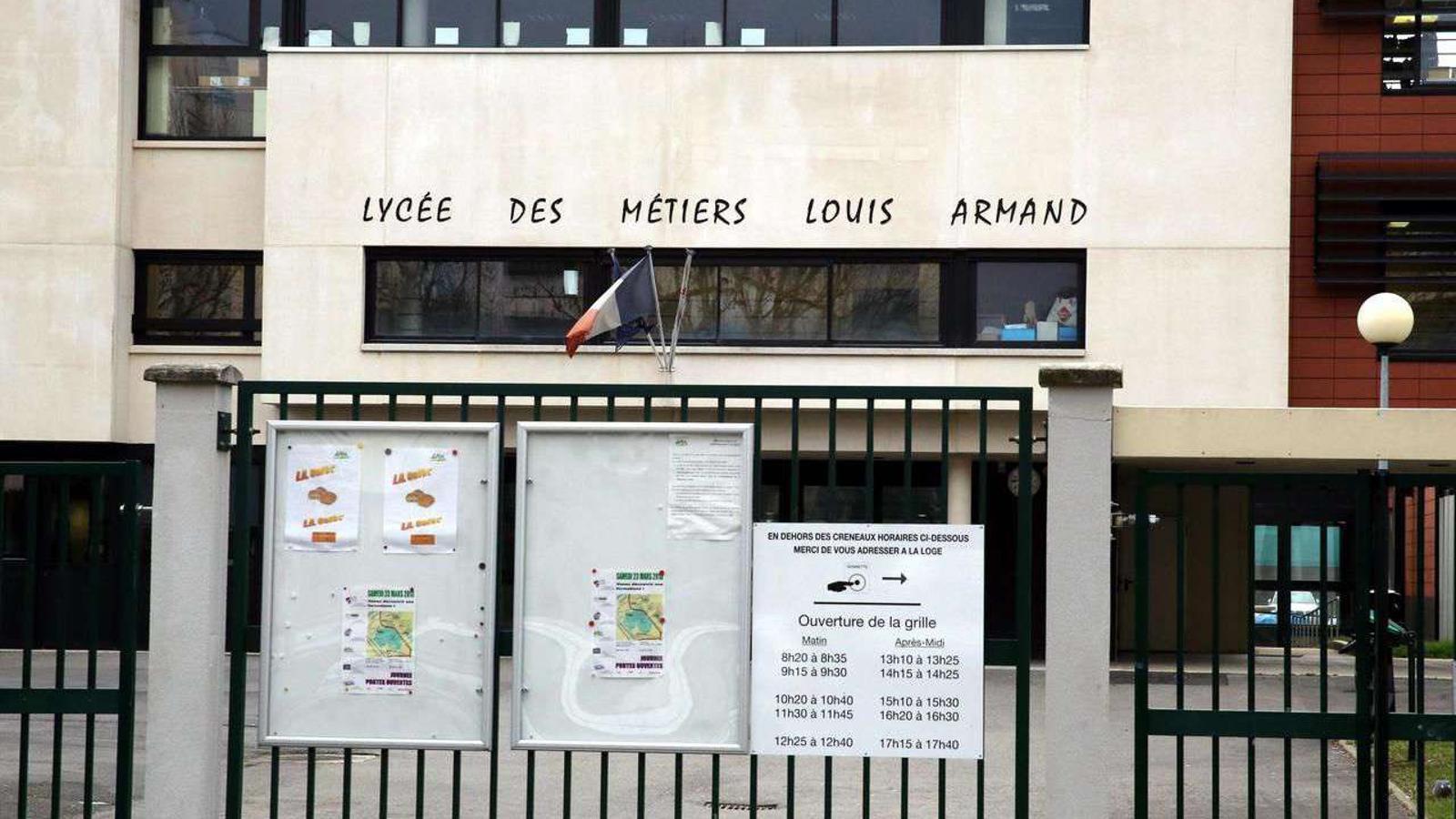 A teenager was stabbed to death outside the Louis Armand vocational school.