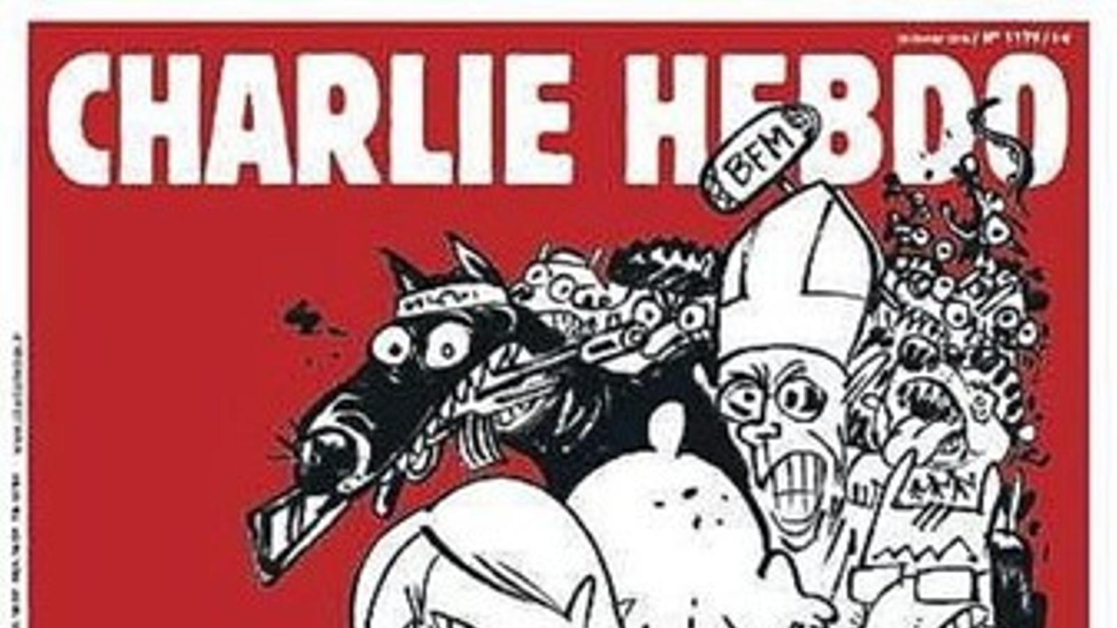 Portada de 'Charlie Hebdo' del 24 de febrer de 2015, el primer després del número especial després dels atemptats.