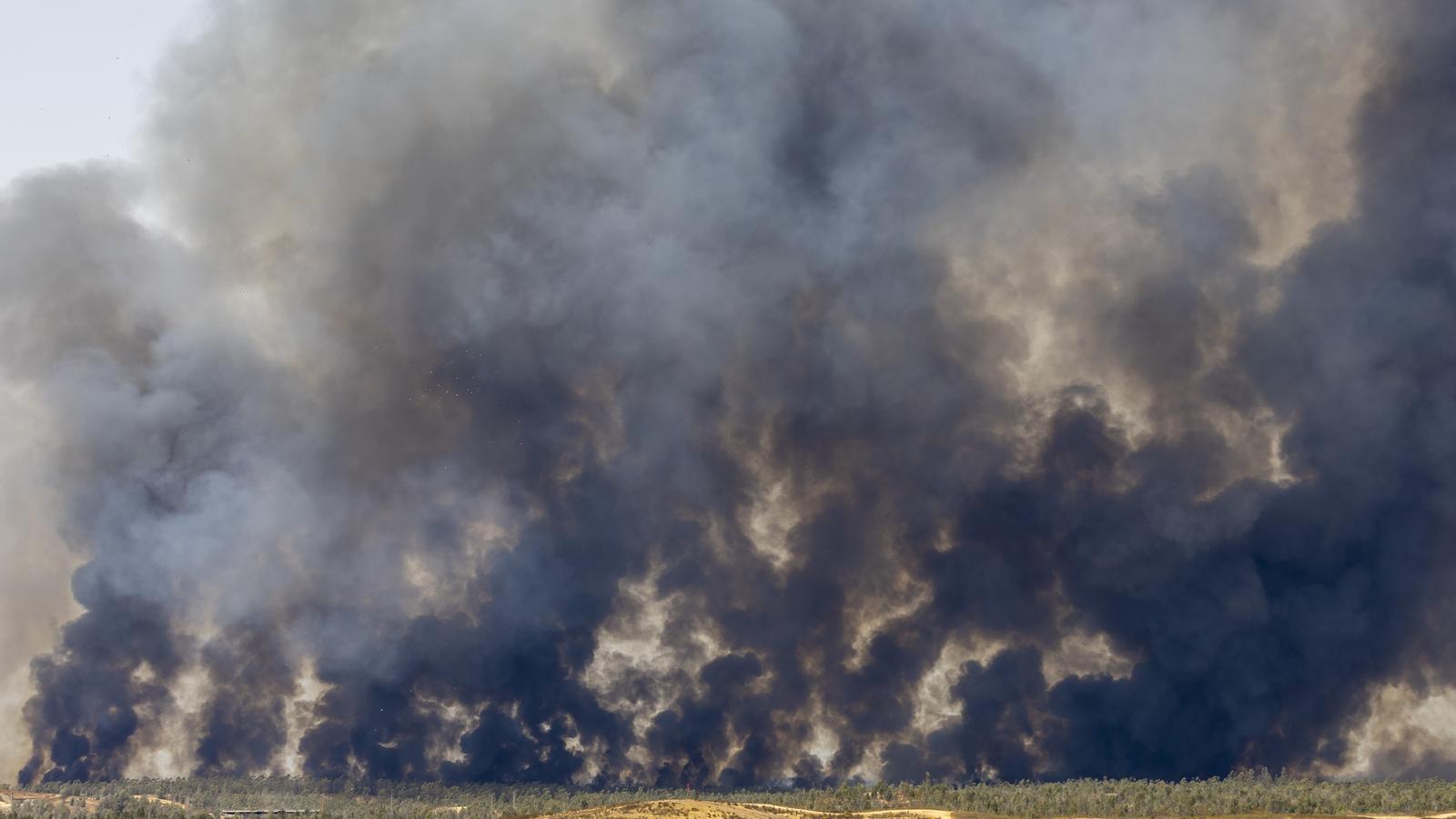 Fire in Niebla, in the province of Huelva.