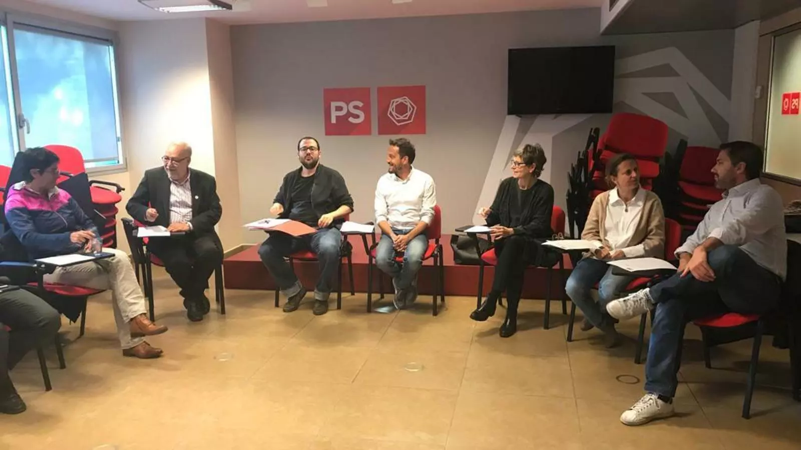 El comitè directiu del PS reunit. / PS
