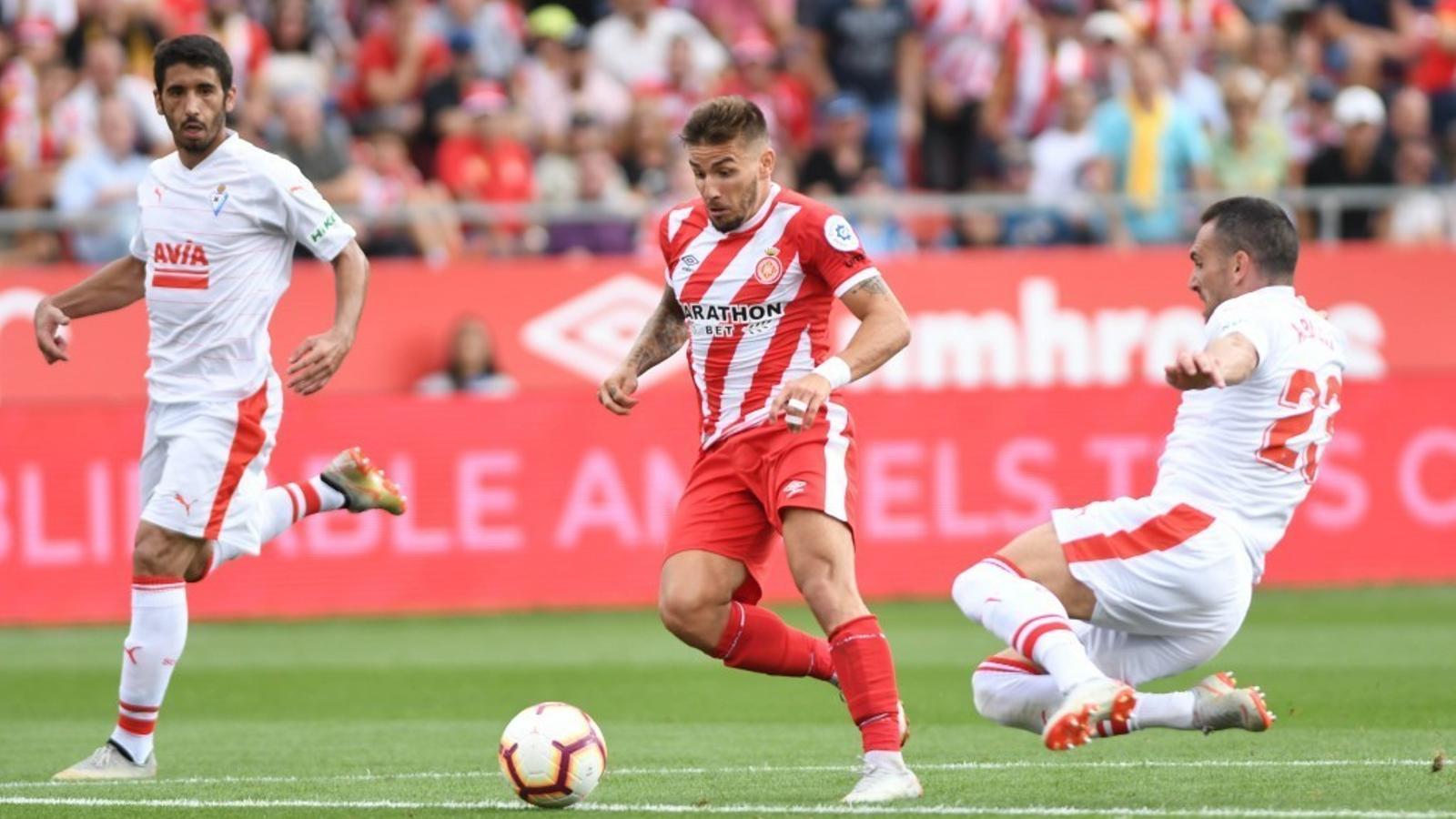 Portu, durant el partit contra l'Eibar de la primera volta