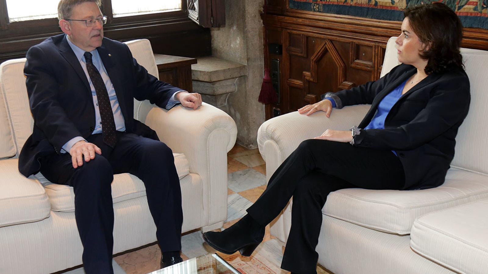 Santamaría ha estat rebuda aquest dimarts per Ximo Puig al Palau de la Generalitat Valenciana.
