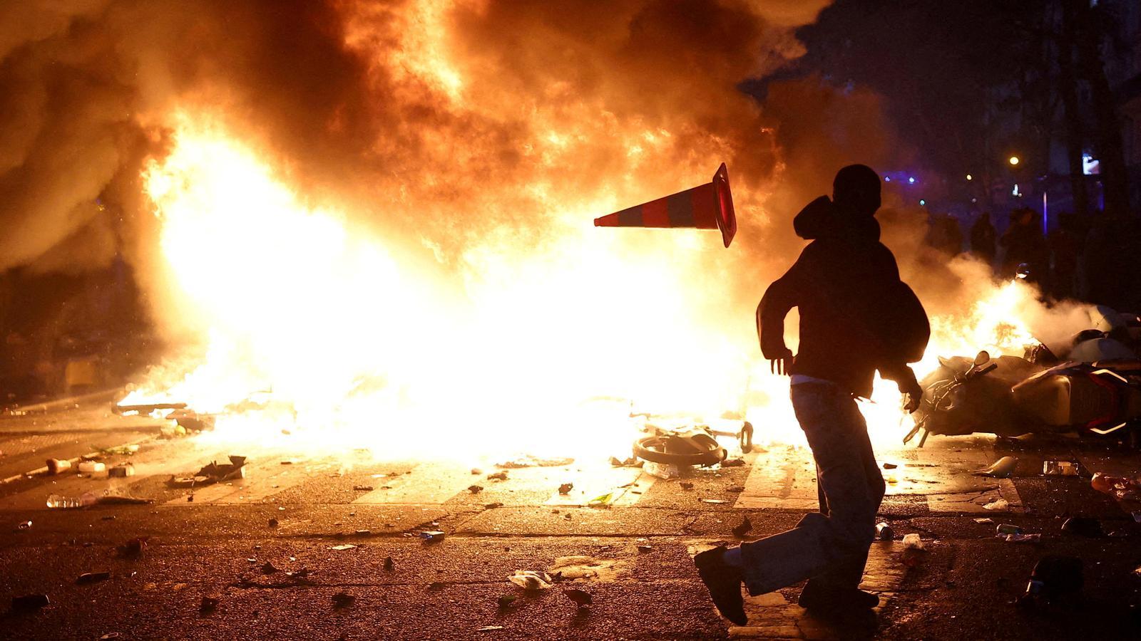 Riots in Paris on October 17th.