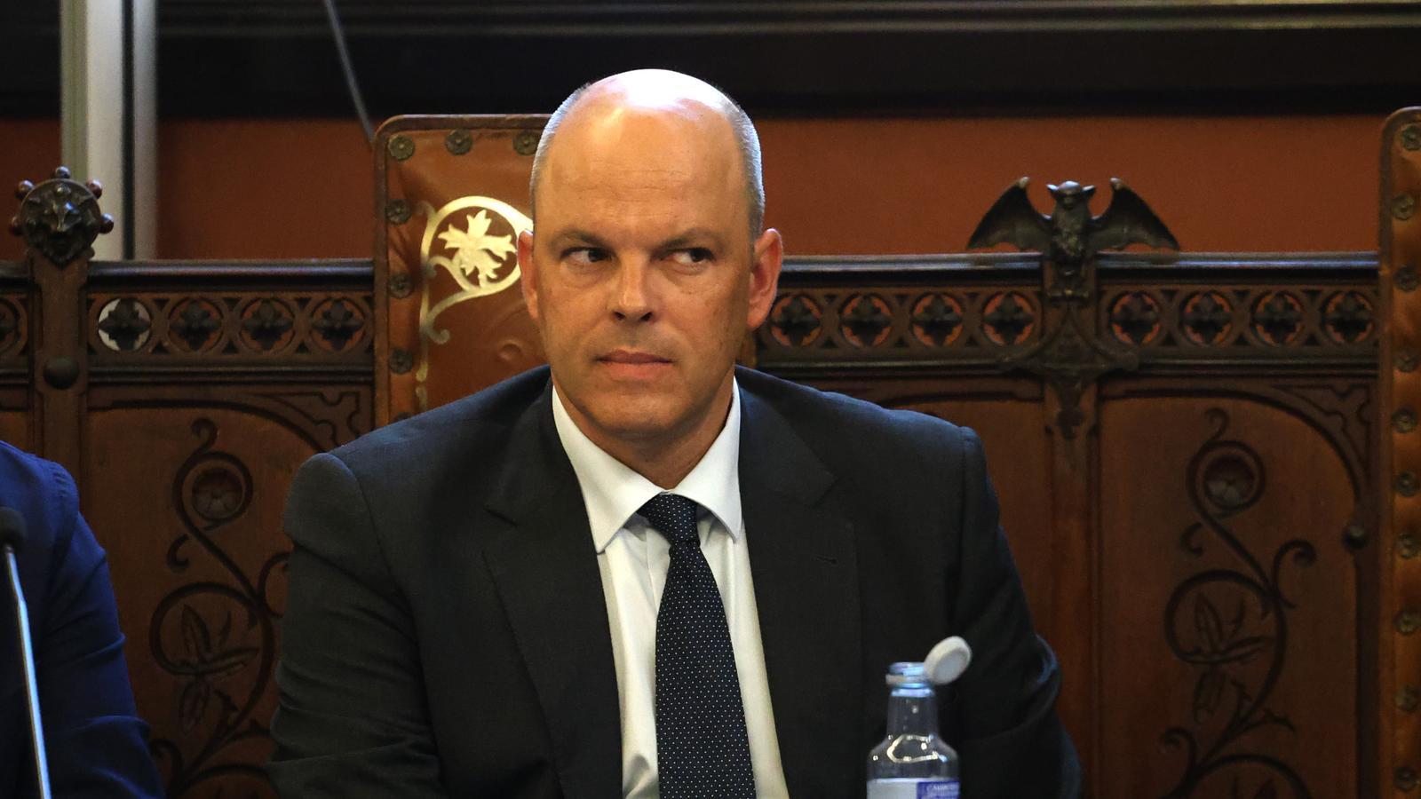 El concejal de Urbanismo, Óscar Fidalgo, durante un pleno del Ayuntamiento de Palma.