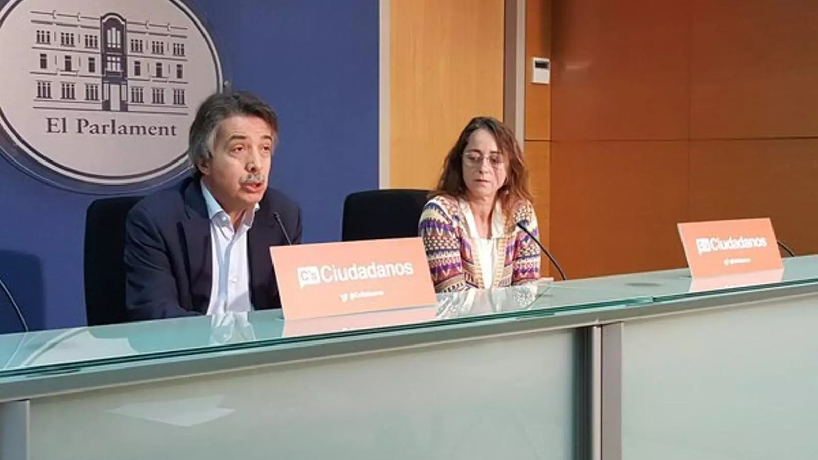 Pericay i Ballester durant la roda de premsa que han ofert.