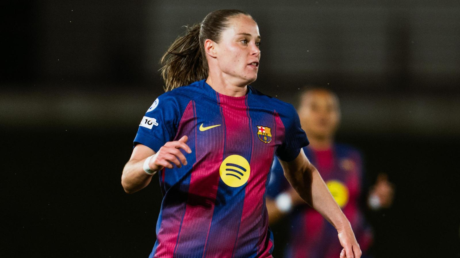 Ewa Pajor durante un partido con el Barça