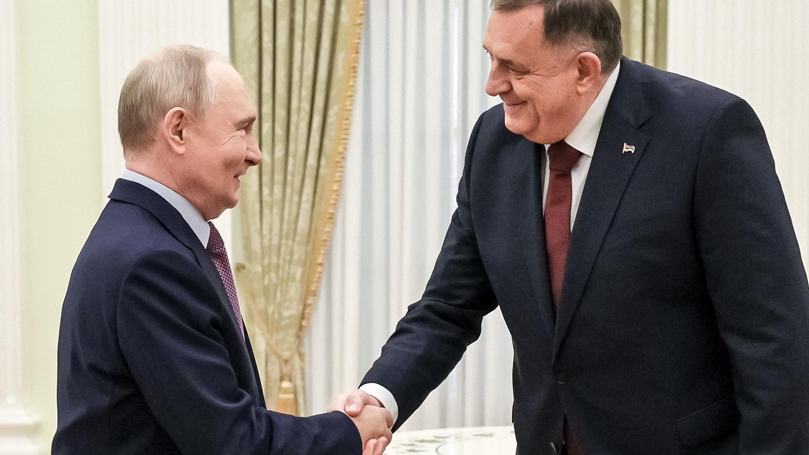 Milorad Dodik y Vladímir Putin en el Kremlin el pasado 29 de septiembre.