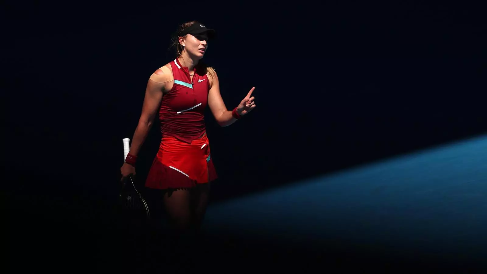 Paula Badosa, durant el partit de vuitens de l'Open d'Austràlia
