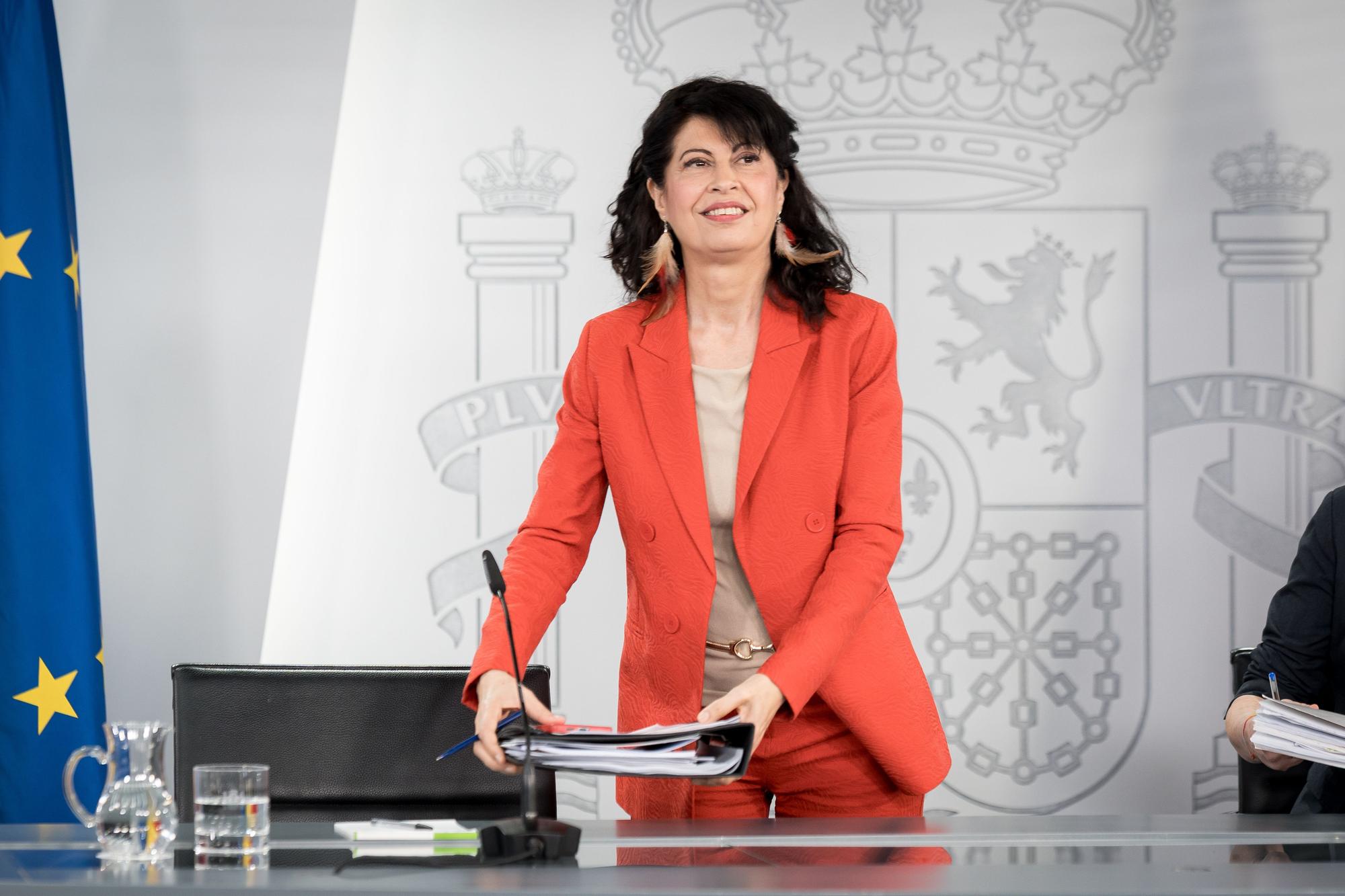 La ministra d'Igualtat, Ana Redondo, en la roda de premsa del consell de ministres