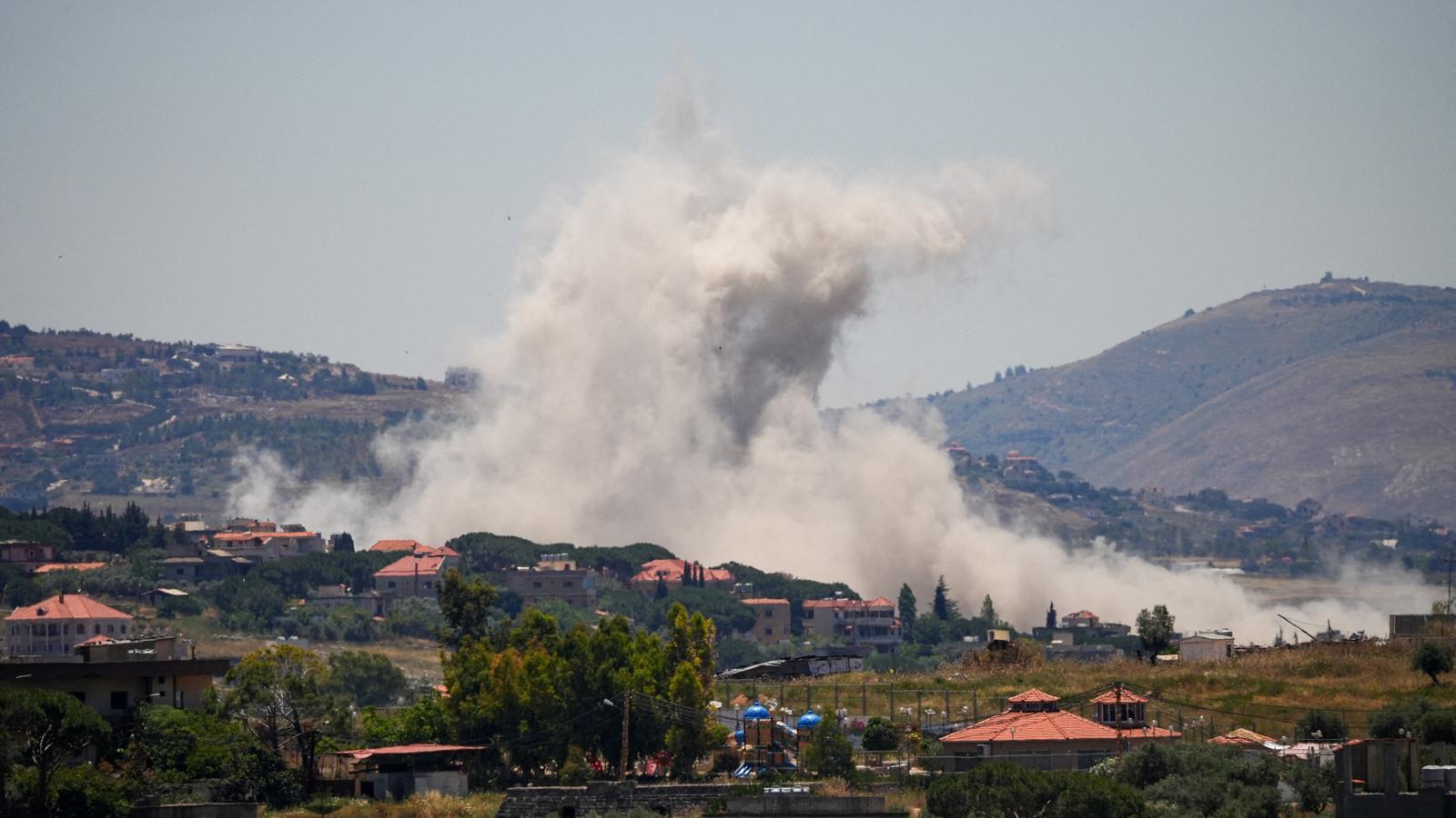 Ataque israelí a Nabatieh, en el sur del Líbano.
