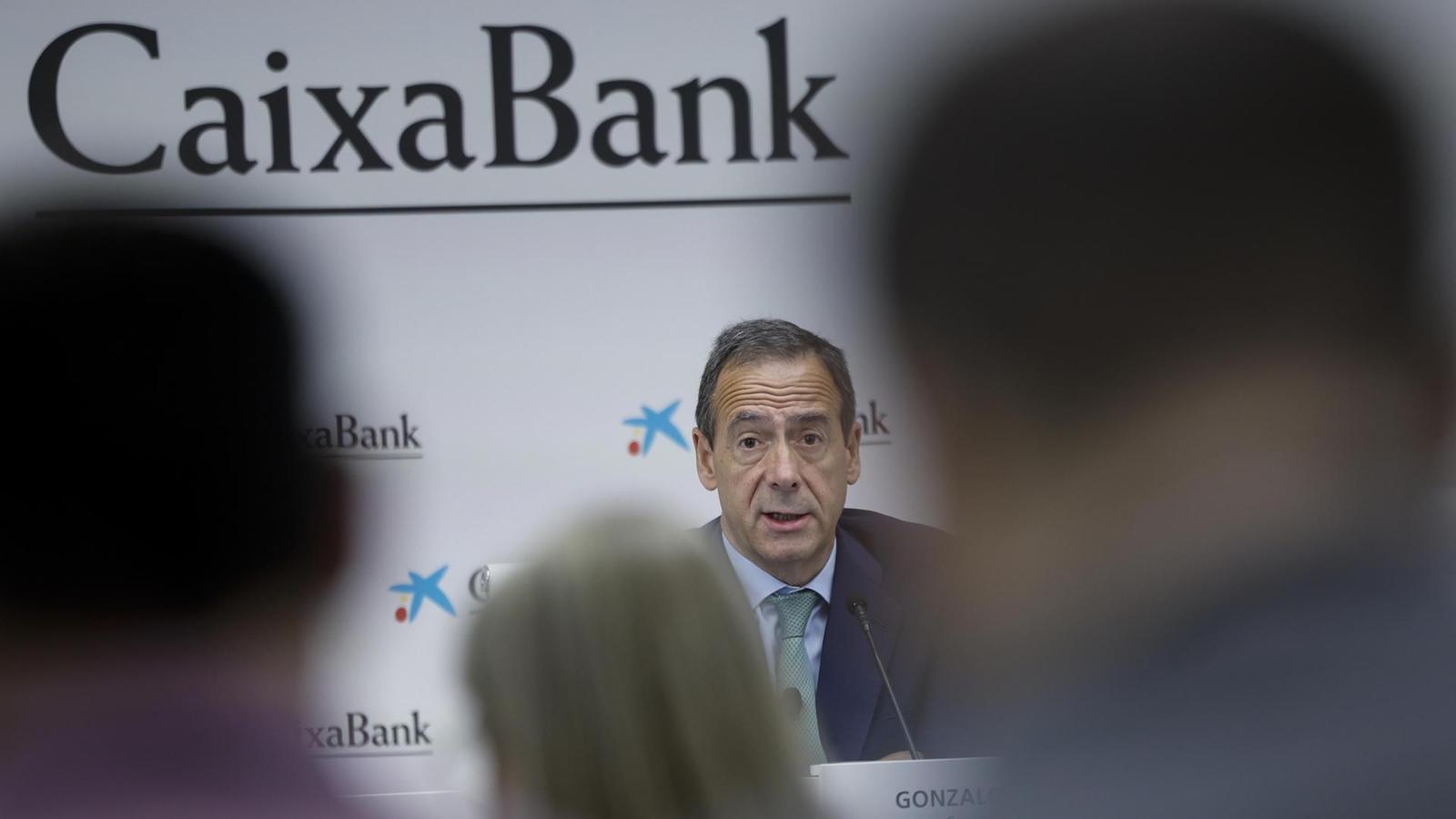 CaixaBank CEO Gonzalo Gortázar at the company's first-half 2025 results presentation.