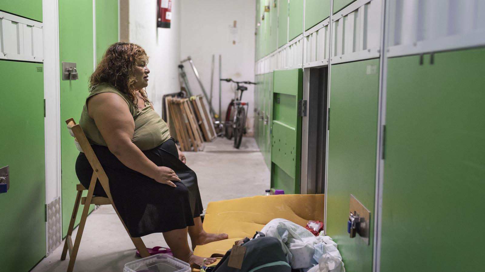 Julia, who arrived from Peru five years ago, lives in a storage room