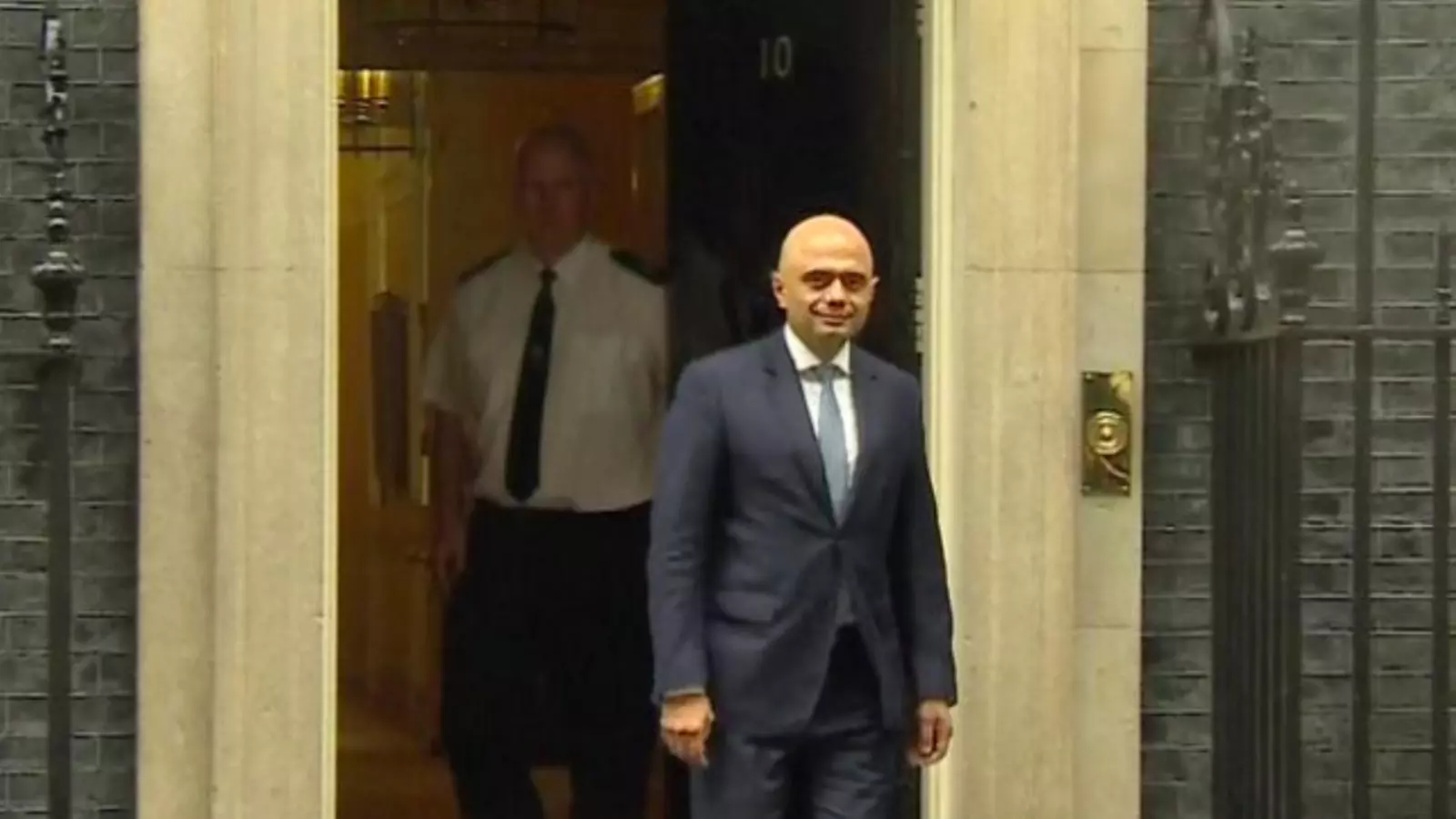 Sajid Javid, en una imatge d'arxiu, sortint del 10 de Downing Street / BBC