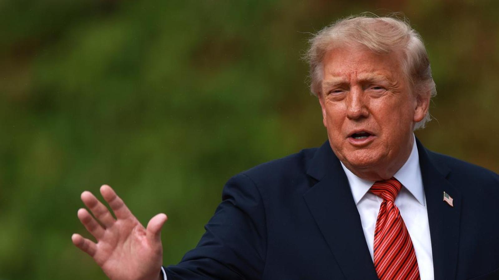 El presidente de los Estados Unidos, Donald Trump, el sábado, durante su visita oficial a Irlanda.