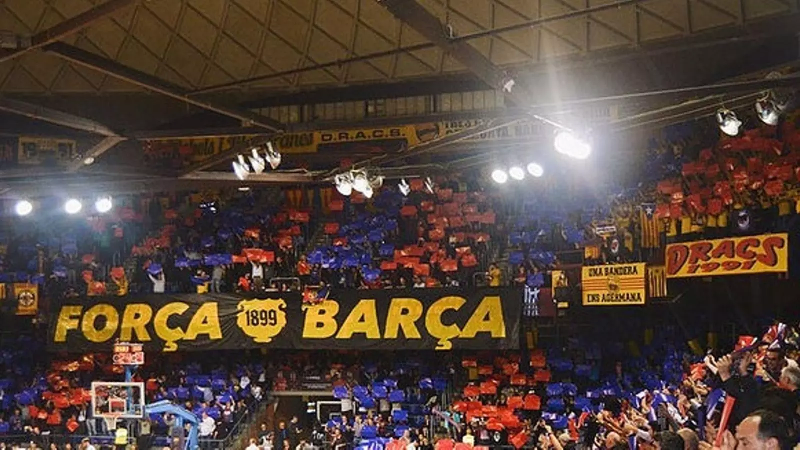 Els Dracs 1991, al Palau Blaugrana