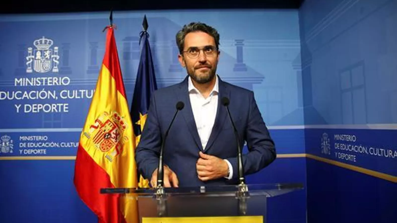 L'exministre de Cultura i Esport Màxim Huerta, anunciant la seva dimissió