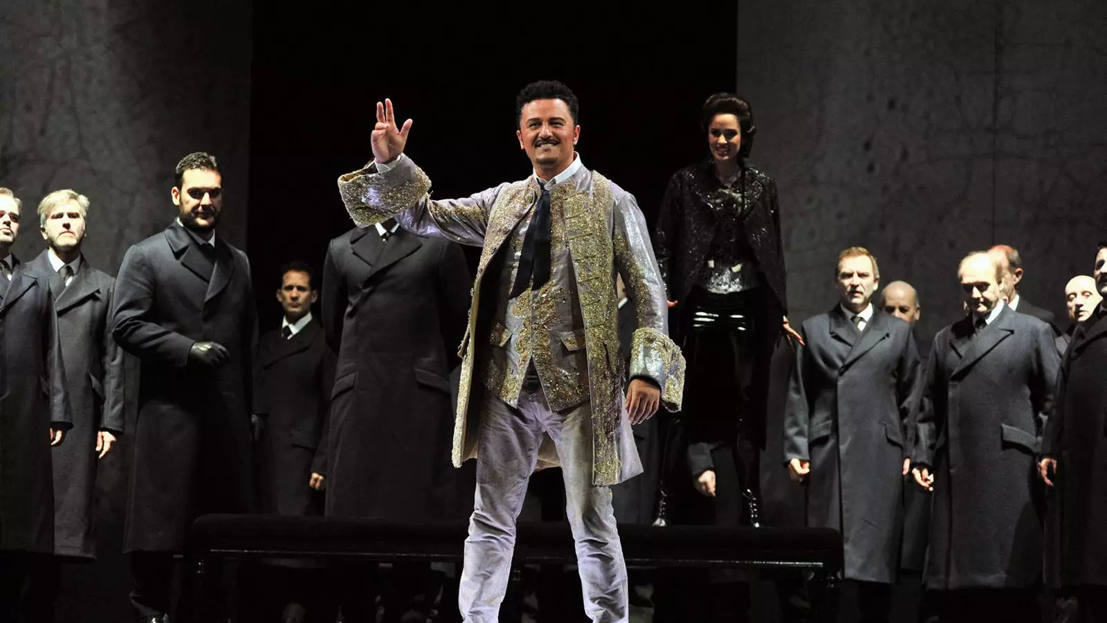 Piotr Beczala durant un assaig d’Un ballo in maschera al Liceu.