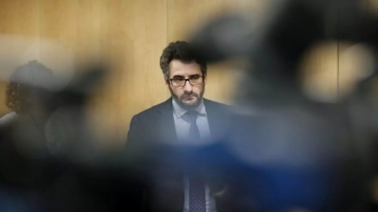 El ministre portaveu, Eric Jover, moments abans de la roda de premsa. / SFG