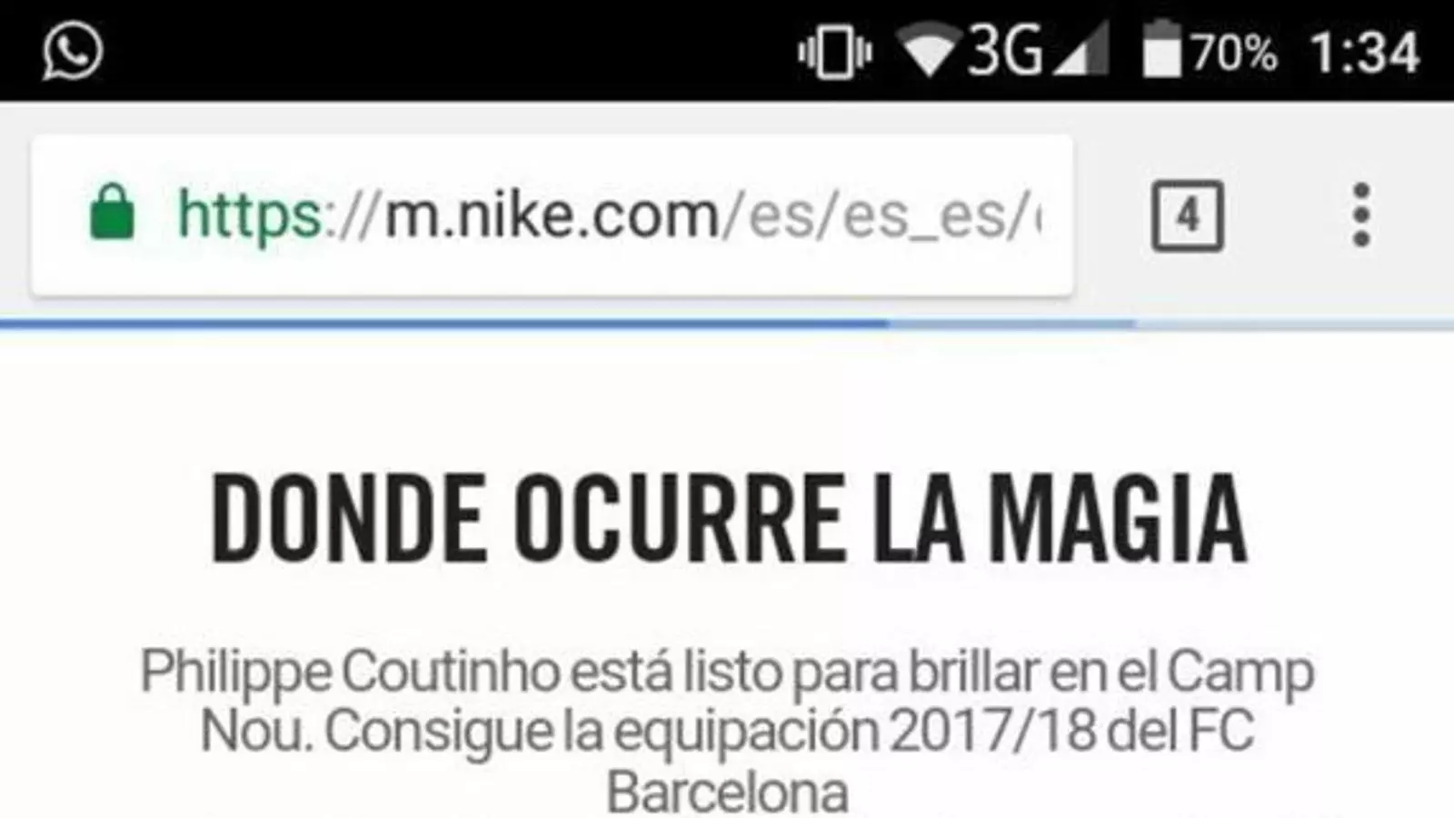 Nike ha publicat un missatge on assegurava que Coutinho està llest per brillar al Camp Nou