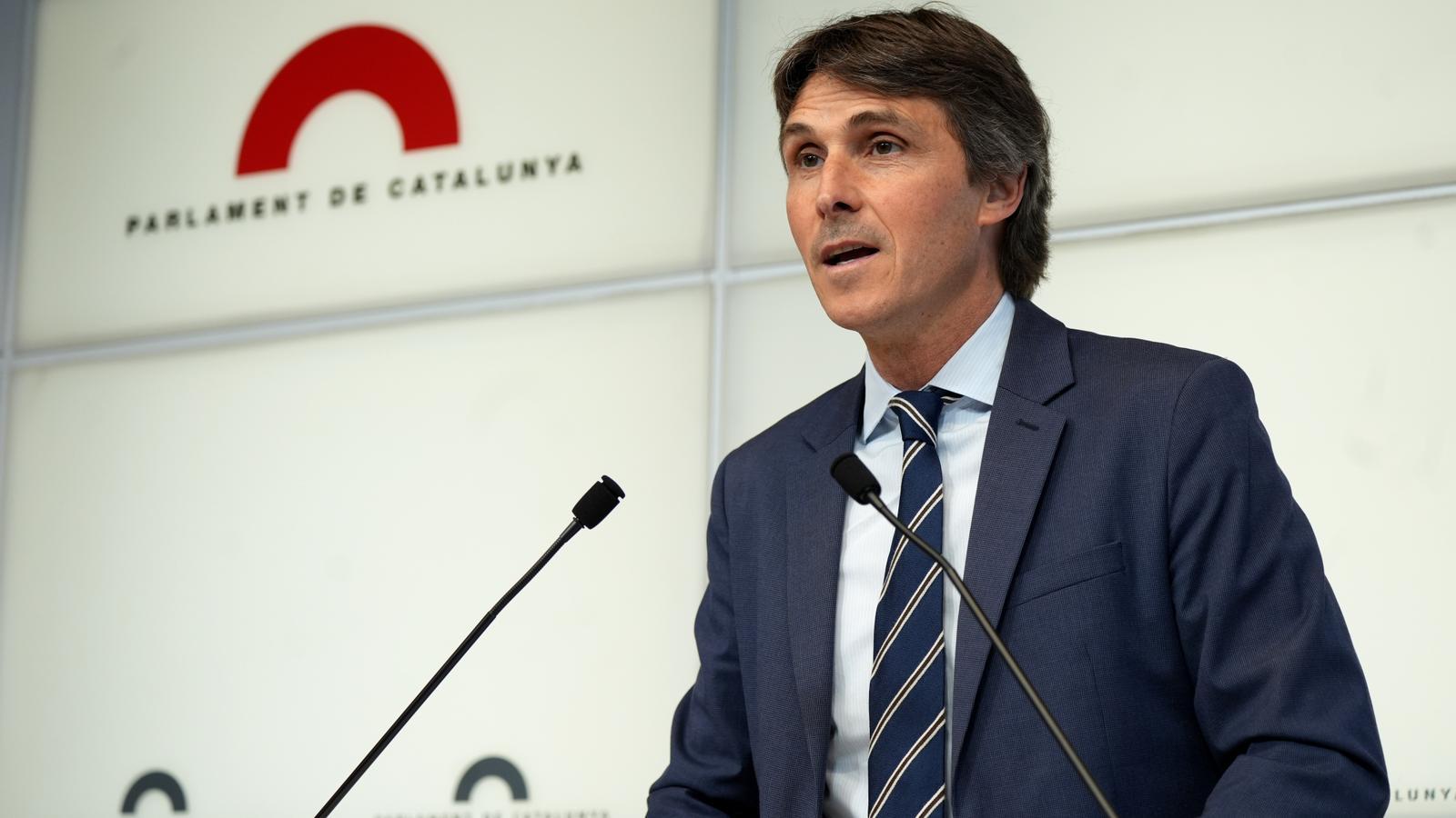 The parliamentary spokesperson for Junts, Salvador Vergés, in a press conference