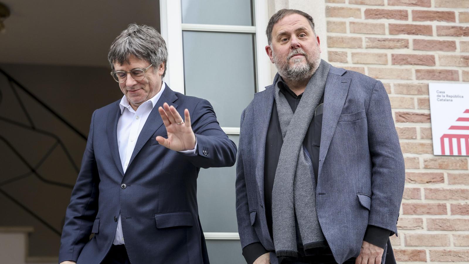 Oriol Junqueras visita a Carles Puigdemont en Waterloo