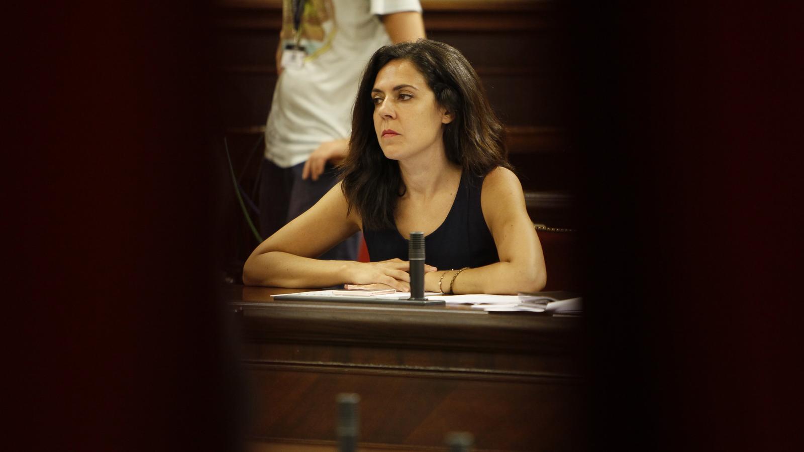 The deputy Sandra Fernández, this Tuesday, in Parliament.