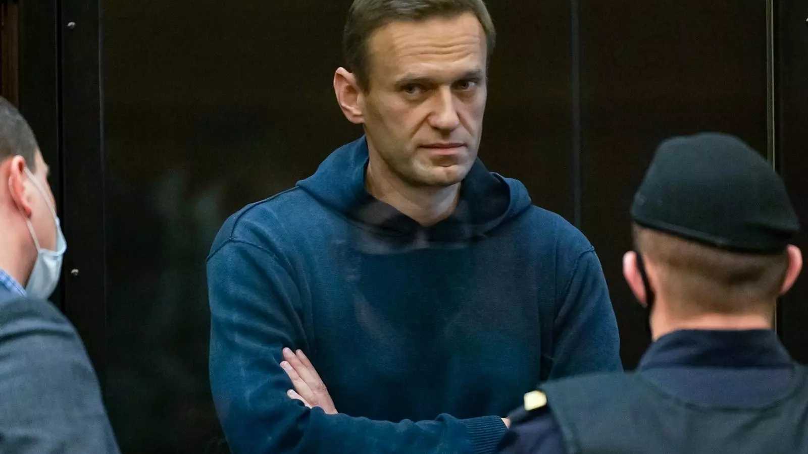 Aleksei Navalni durant el judici que li van fer a Moscou a principis de febrer.