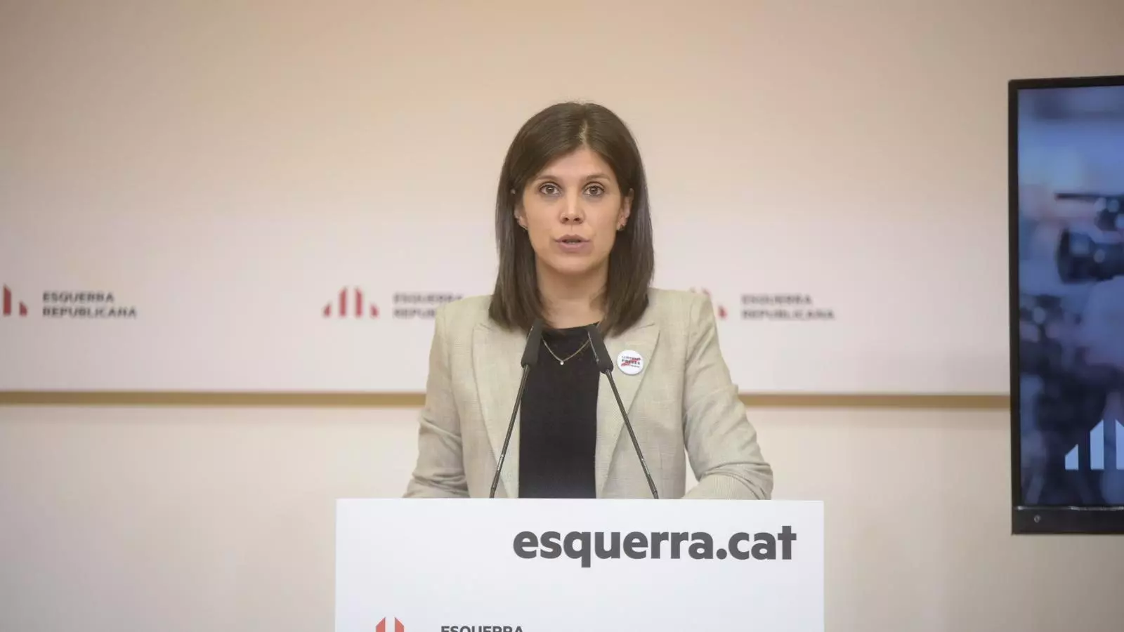 La secetària general adjunta d'ERC, Marta Vilalta, aquest dilluns.