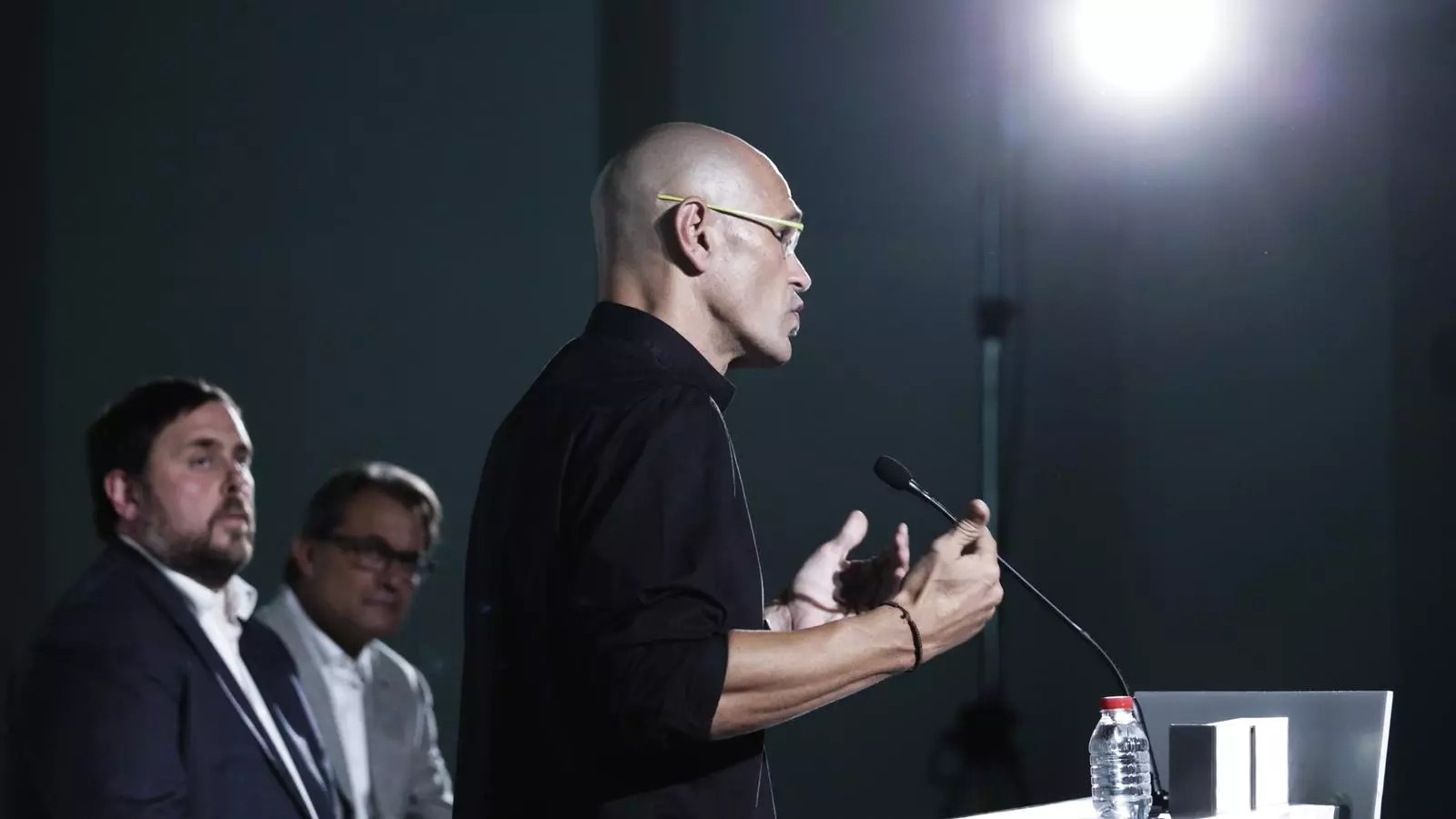 Raül Romeva, durant la presentació del programa electoral de Junts pel Sí / PERE VIRGILI