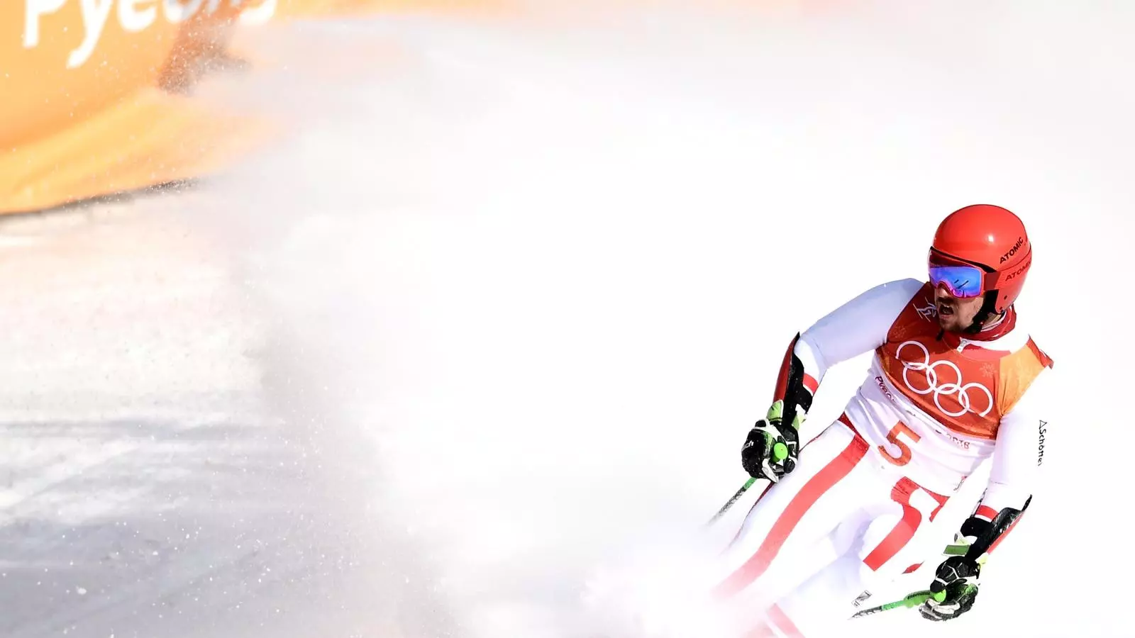 Marcel Hirscher acaba la segona mànega del gegant a Pyeongchang