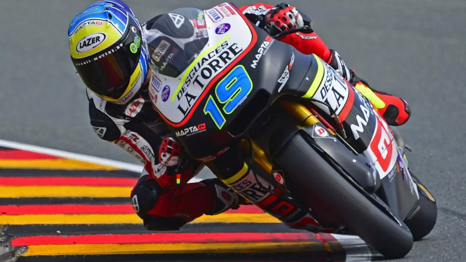 Xavier Simeon, pilot belga de Moto2, a Sachsenring / ROBERT MICHAEL / AFP PHOTO