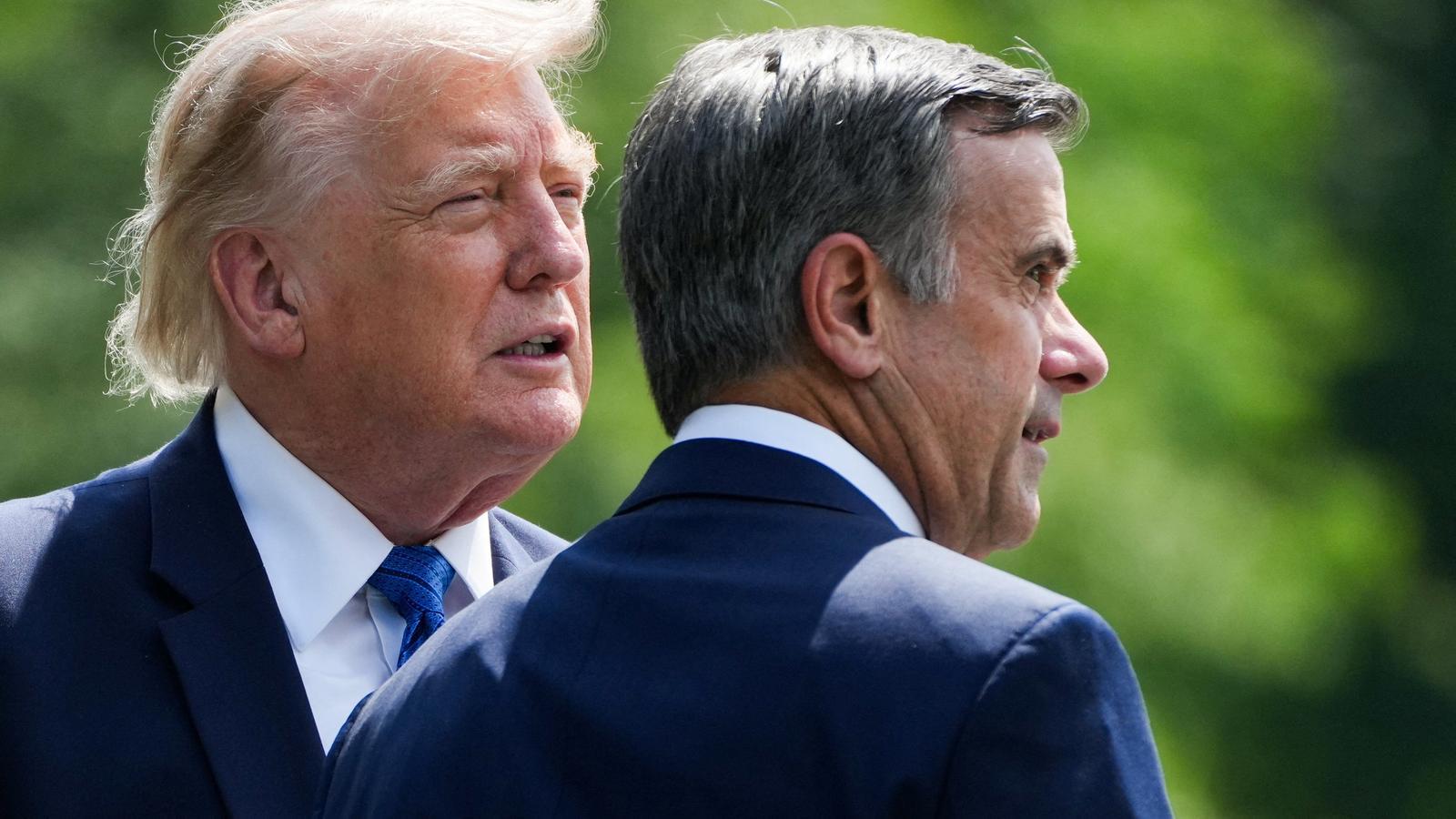 The president of the United States, Donald Trump, and the director of the CIA, John Ratcliffe, in a file image.