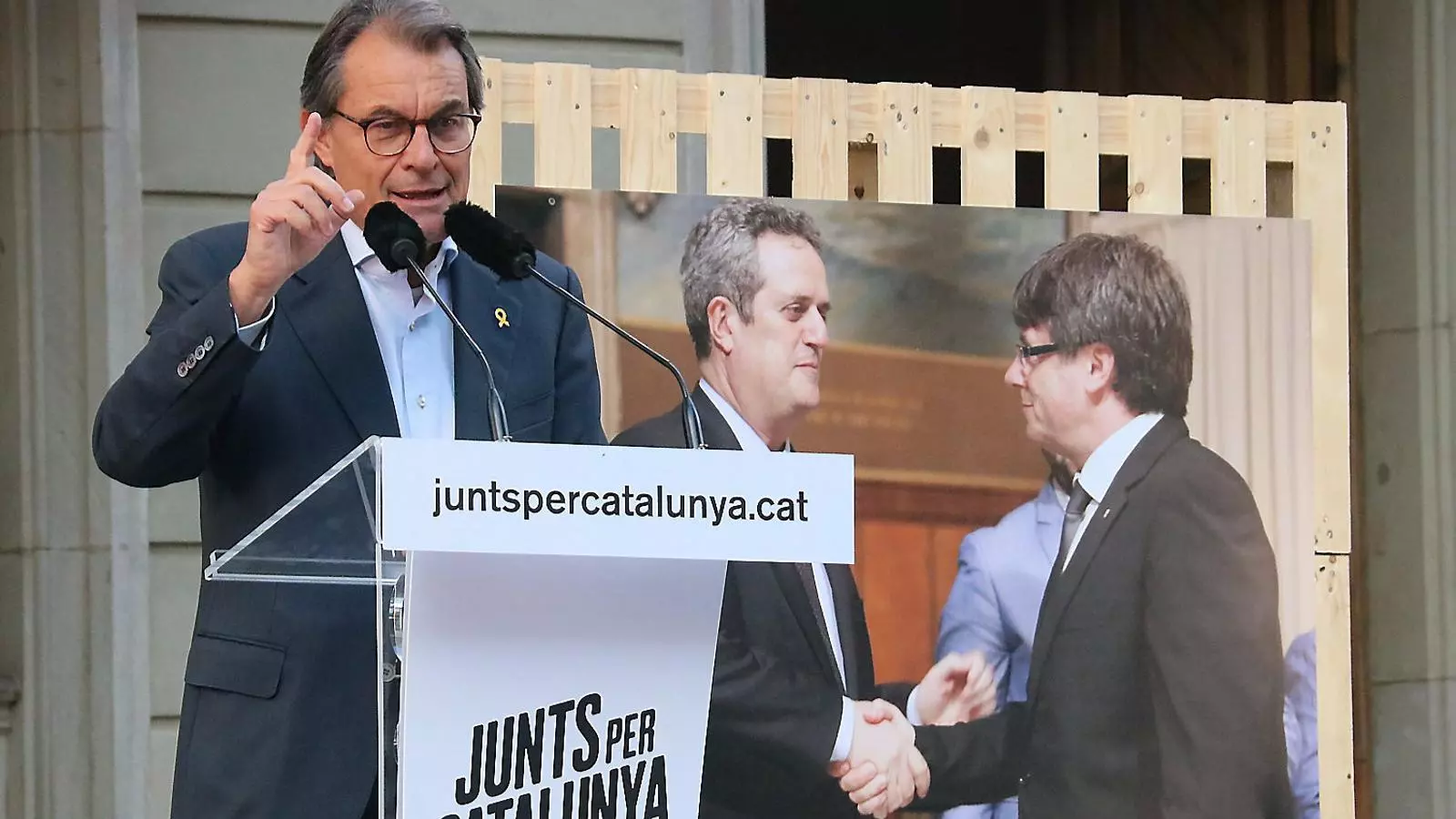 L’expresident de la Generalitat Artur Mas ahir en un acte de JxCat a les Corts.