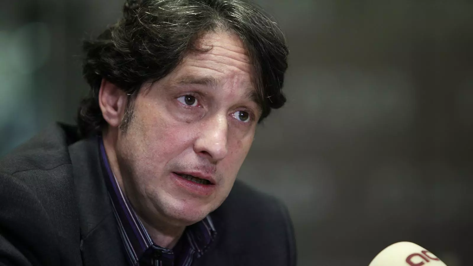 Jordi Portabella durant l'entrevista amb l'ACN