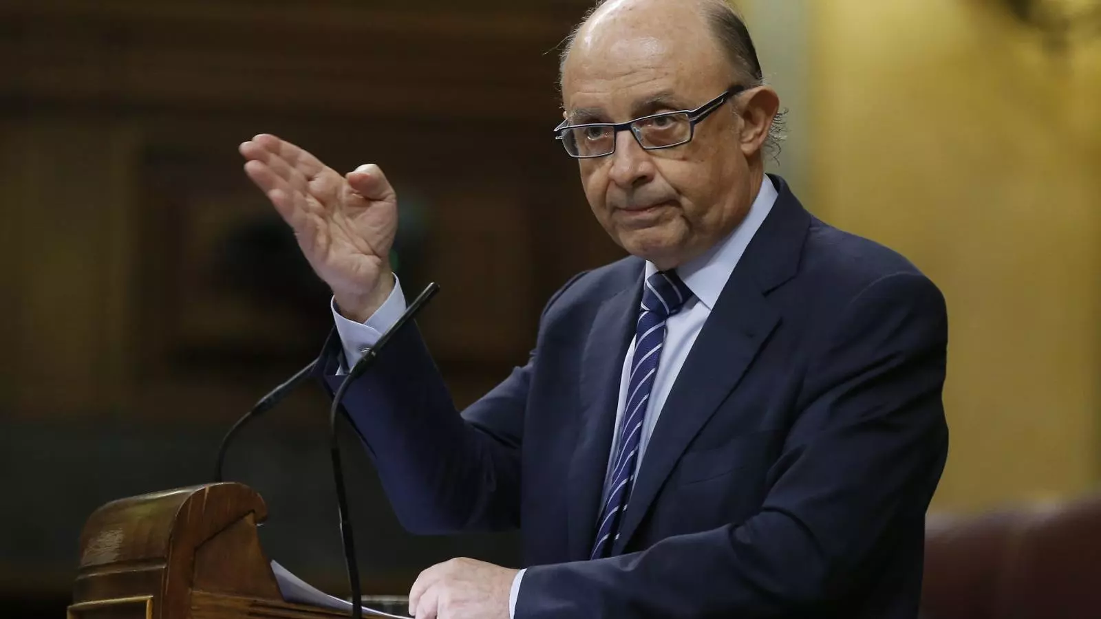 El ministre d’Hisenda, Cristóbal Montoro, en una intervenció al Congrés dimecres de la setmana passada.