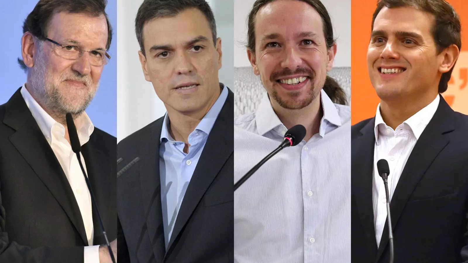 Mariano Rajoy, Pedro Sánchez, Pablo Iglesias i Albert Rivera