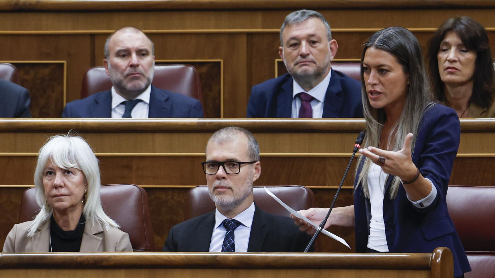 Míriam Nogueras, this Wednesday in the Congress of Deputies