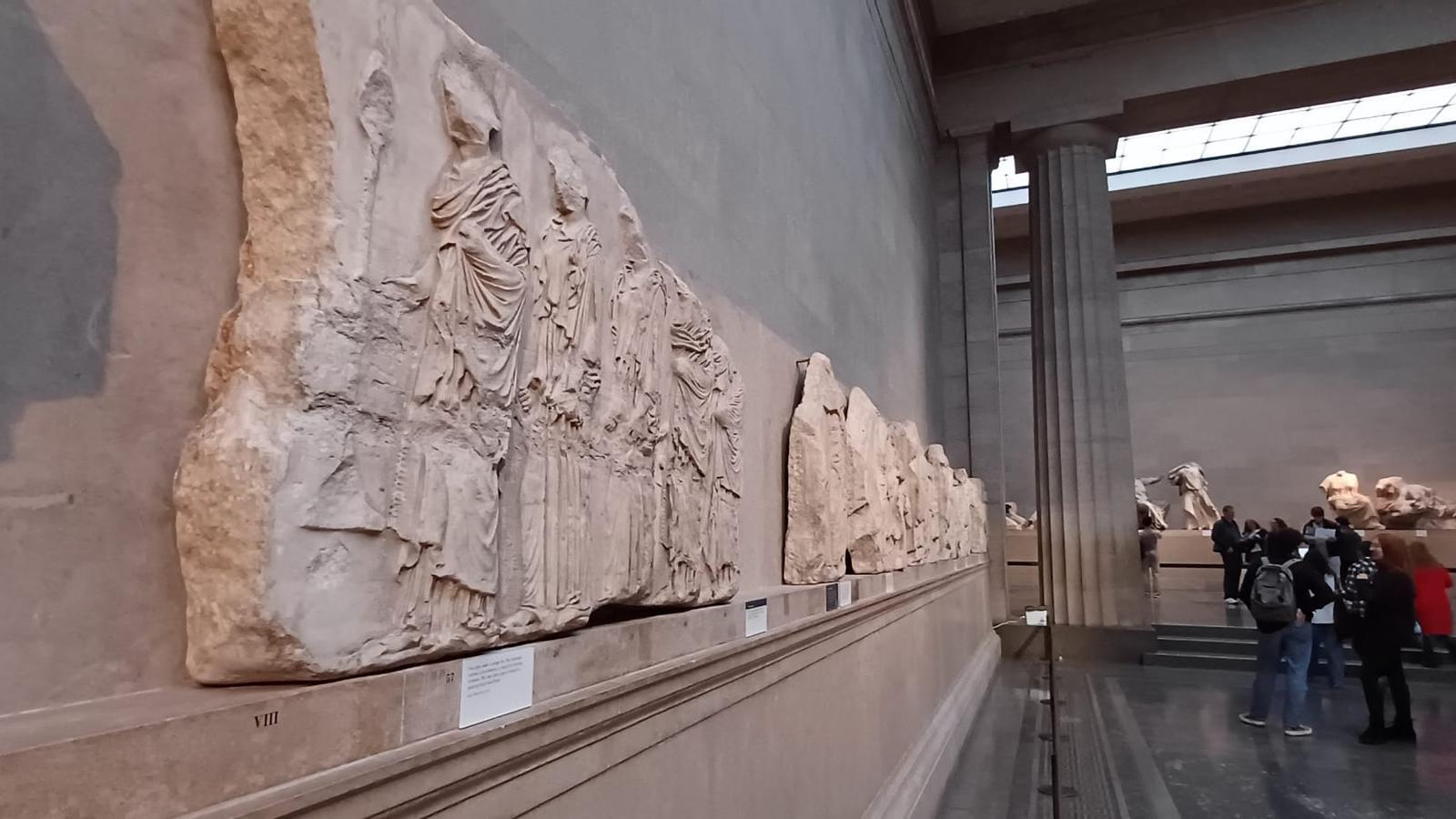 An aspect of the Parthenon frieze that can be seen at the British Museum in London